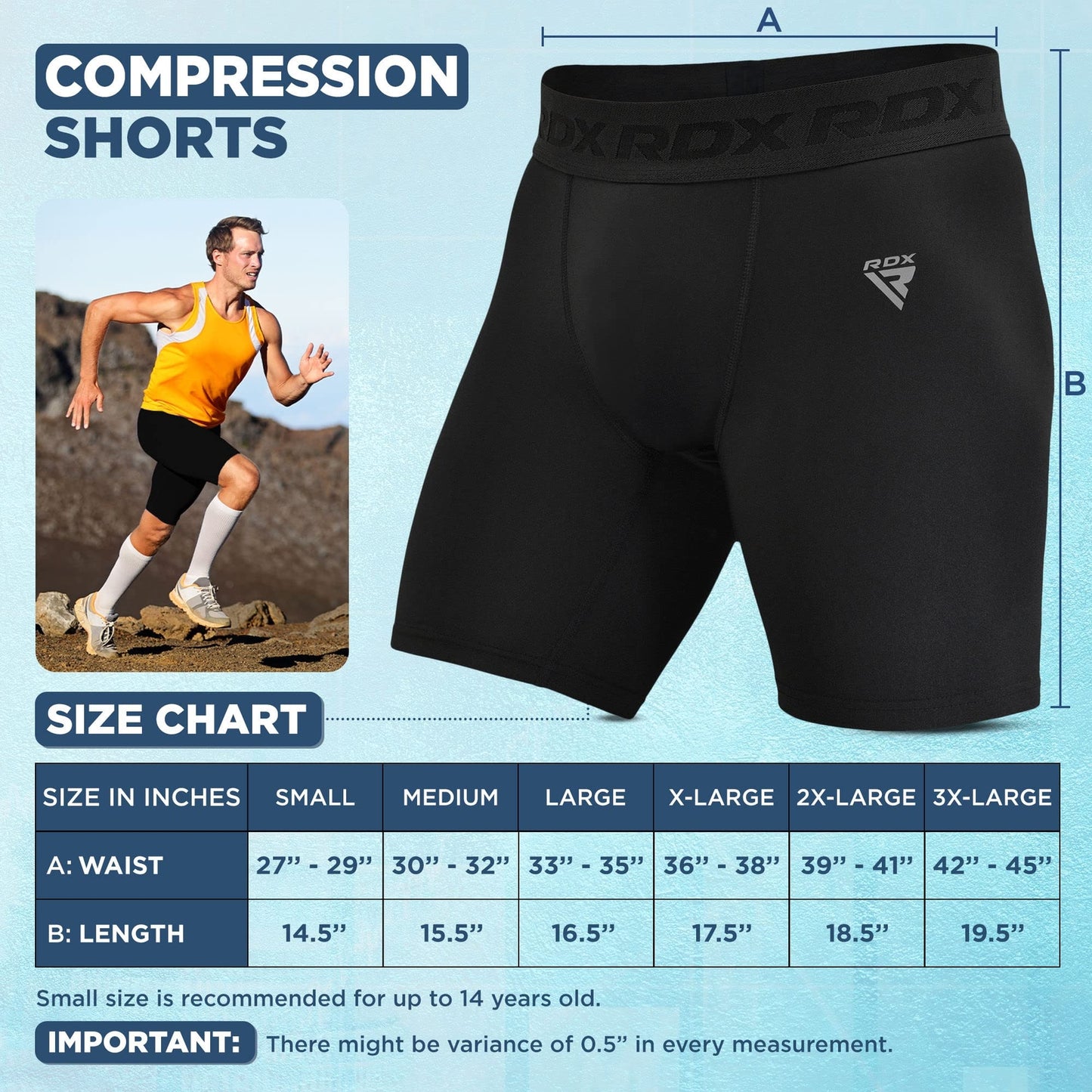 Thermal Compression Shorts by RDX, Thermal Shorts, Running Shorts, Running