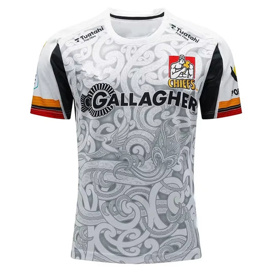 Fashion New Chiefs Super Rugby Home Mens Rugby Jersey O Neck 3D Print T-Shirt Kids Boys Clothes Breathable Quick-Dry Sports Tops