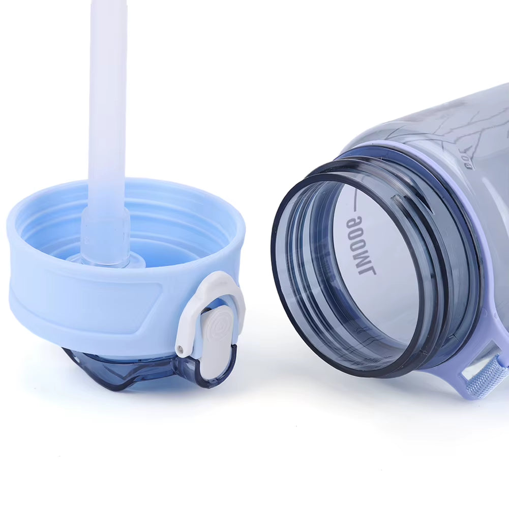 800Ml Sports Water Bottle Leakproof Motivational Drinking Bottle Outdoor Gradient Water Bottle Portable Gym Fitness Durable Cup
