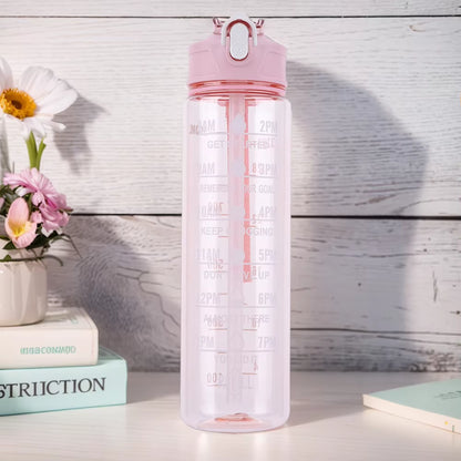800Ml Sports Water Bottle Leakproof Motivational Drinking Bottle Outdoor Gradient Water Bottle Portable Gym Fitness Durable Cup